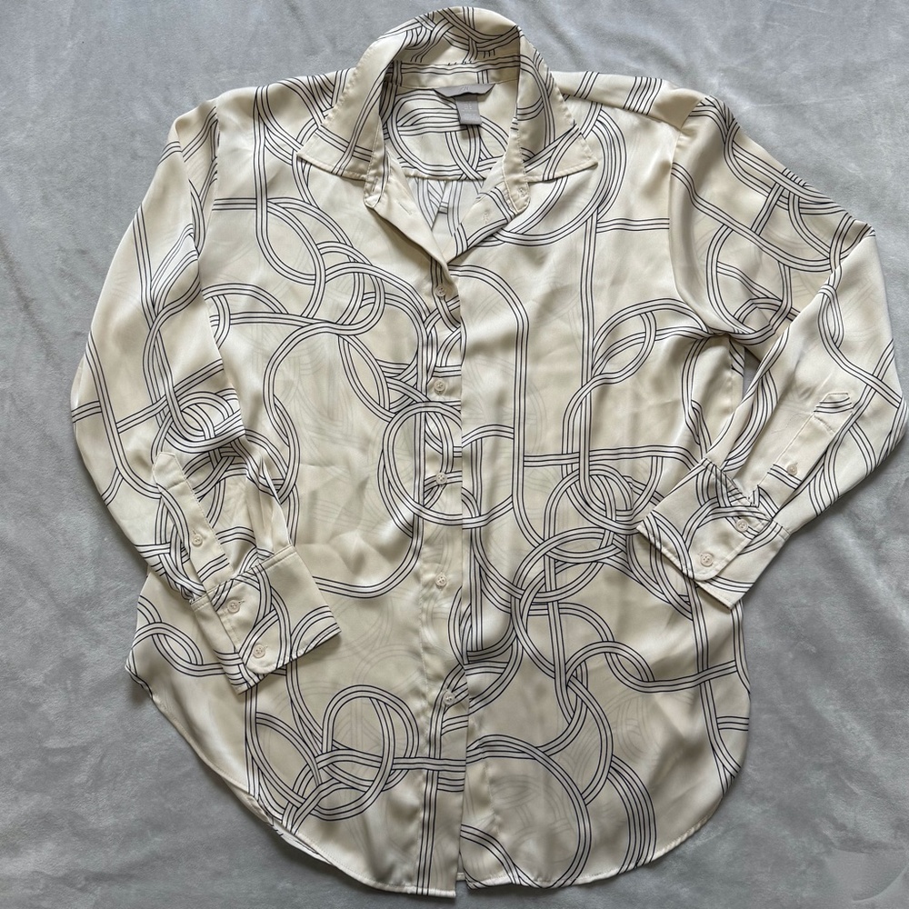 H & M Silky Button Up Blouse